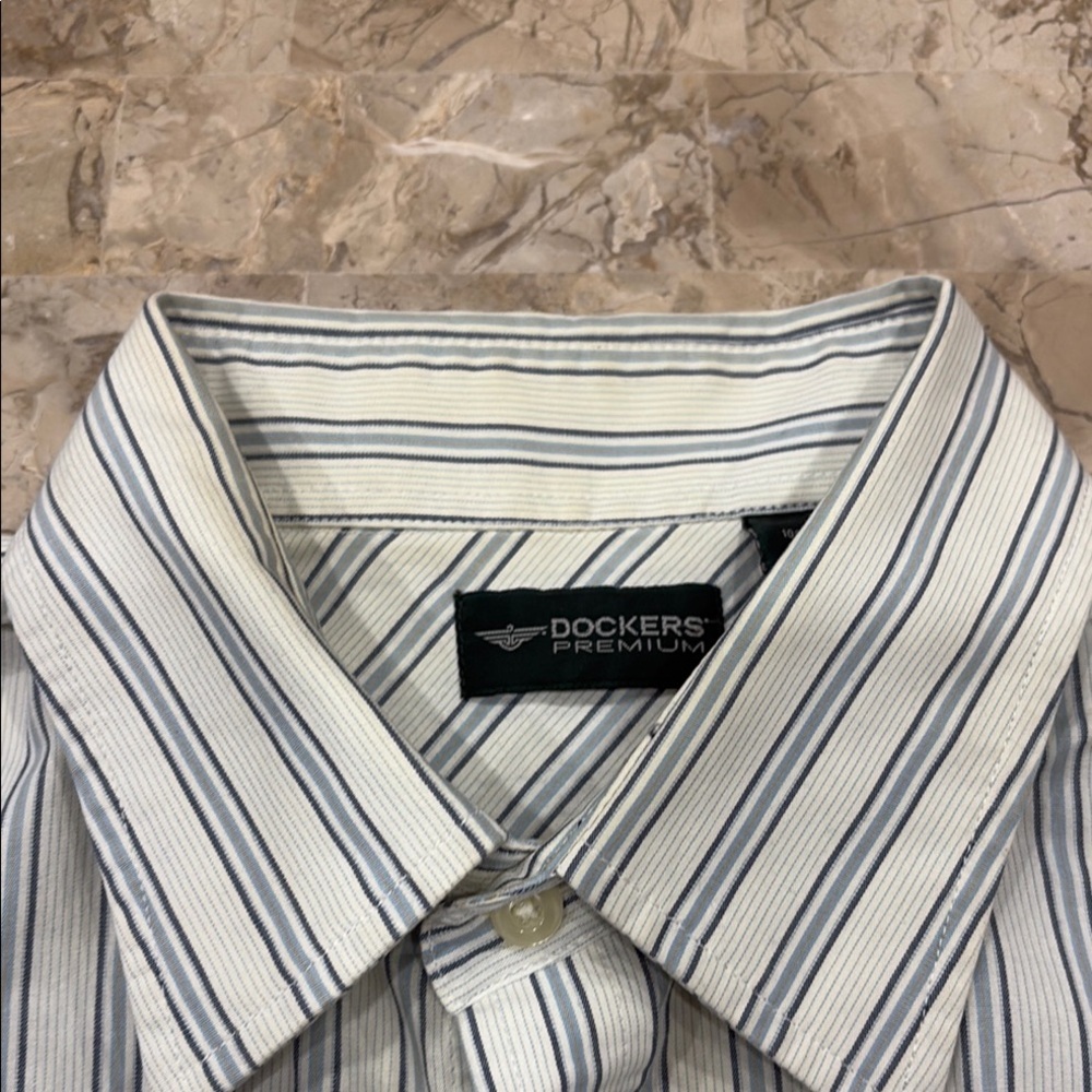 ❤️Dockers Premium Men's Striped Shirt - Blue and White